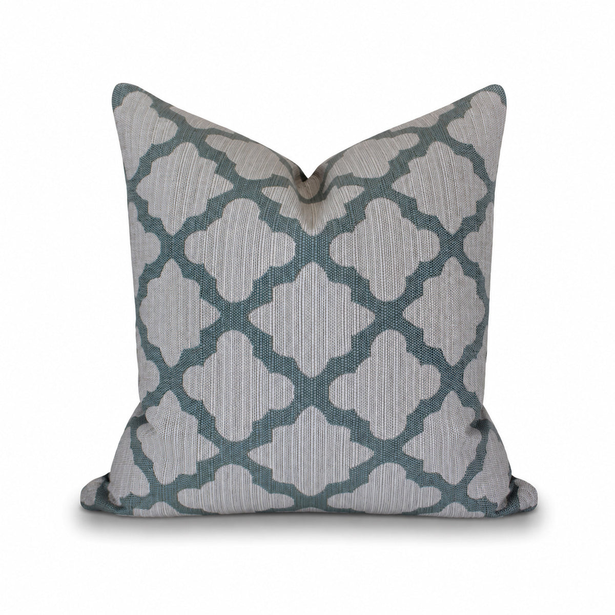 Square Pillow Cover 20" x 20" - Casablanca Geo - Aquamarine