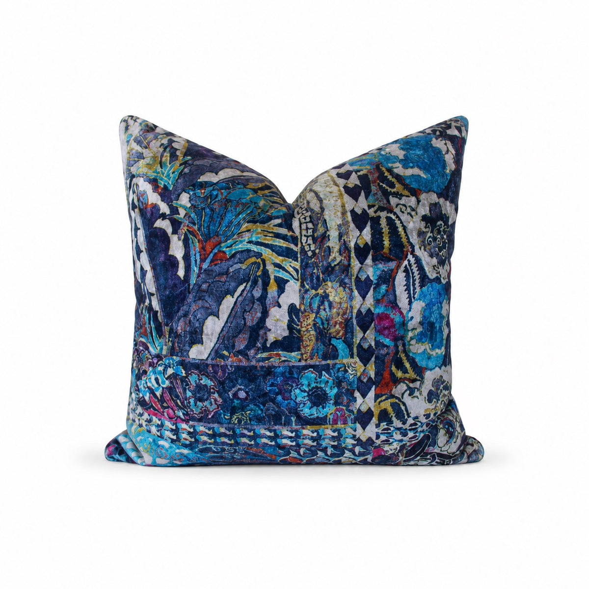 Square Pillow Cover 20" x 20" - Barcelona - Indigo / Jimmy 9