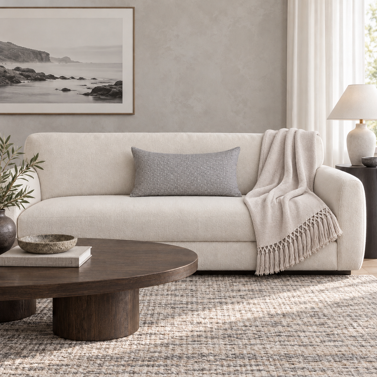 Rectangular Pillow Cover 12" x 20" - Jerry Point - Glacier / Bolzano