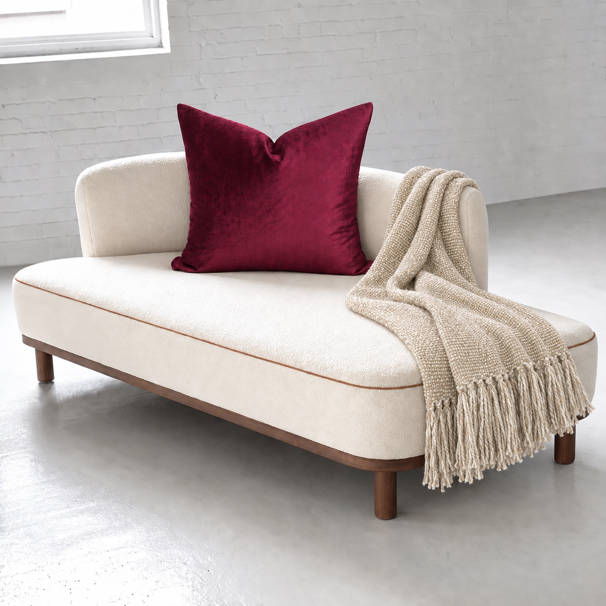 Square Pillow Cover 20" x 20" - Velvesheen - Cabernet 30