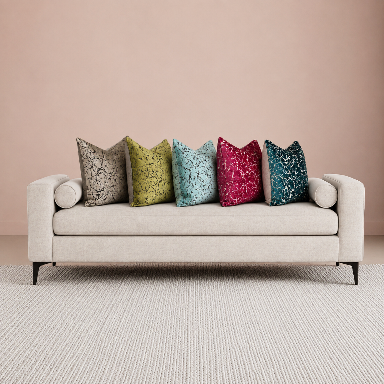 Square Pillow Cover 20" x 20" - Crackle 4 / Jimmy 09
