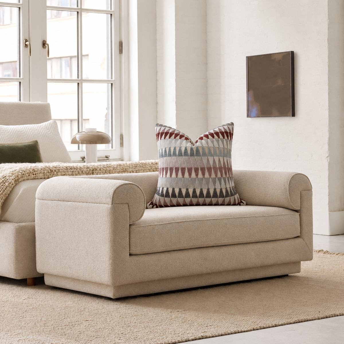 Square Pillow Cover 20" x 20" - Pinaculo - Violeta / Jimmy