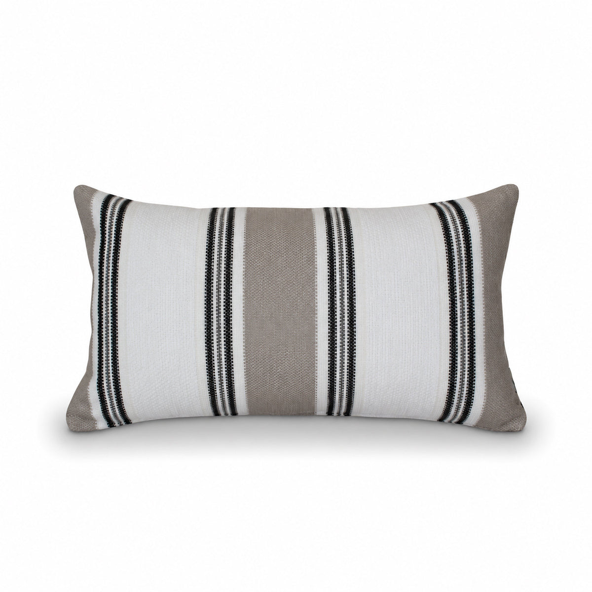 Outdoor Pillow Cover 12" x 20" - Nautica- Aleta (negro)