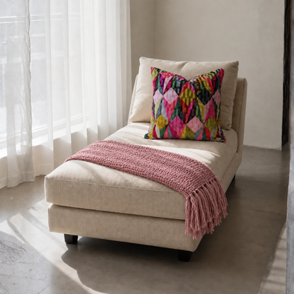 Square Pillow Cover 20" x 20" - Geometrica - Pink Moonstone / Jimmy 6