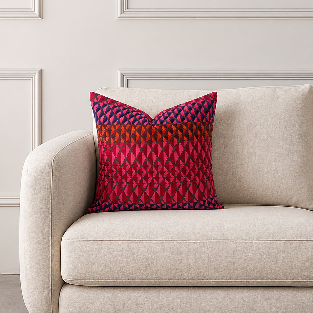 Square Pillow Cover 20" x 20" - Memphis - Smokey / Bolzano S10133