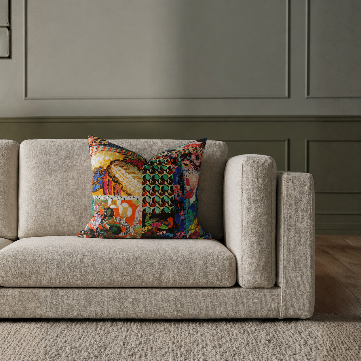 Square Pillow Cover 20" x 20" - Barcelona - Multi / Jimmy 4