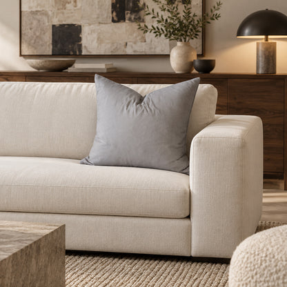 Square Pillow Cover 20" x 20" - Valleta - Silver