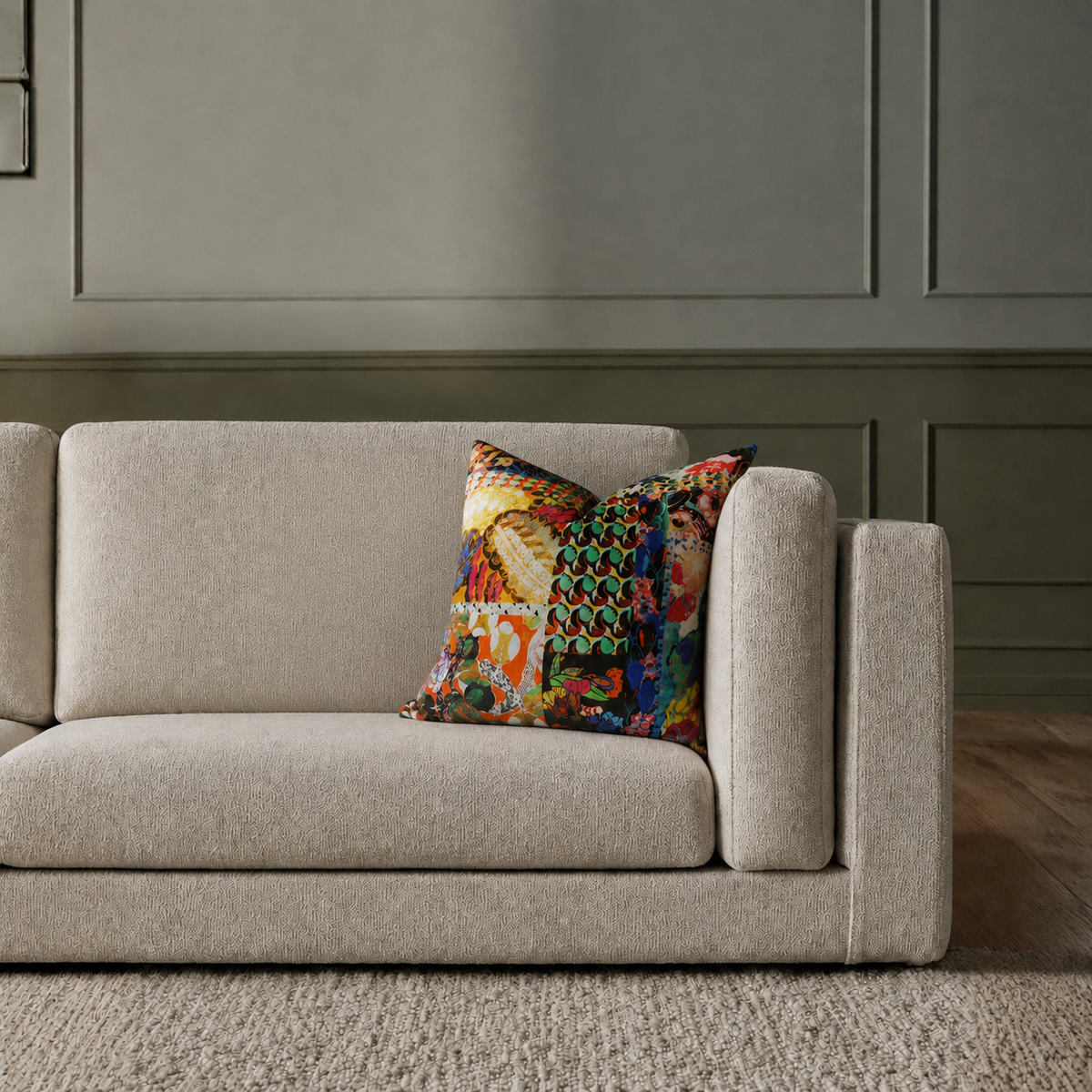 Square Pillow Cover 20" x 20" - Barcelona - Multi / Jimmy 4