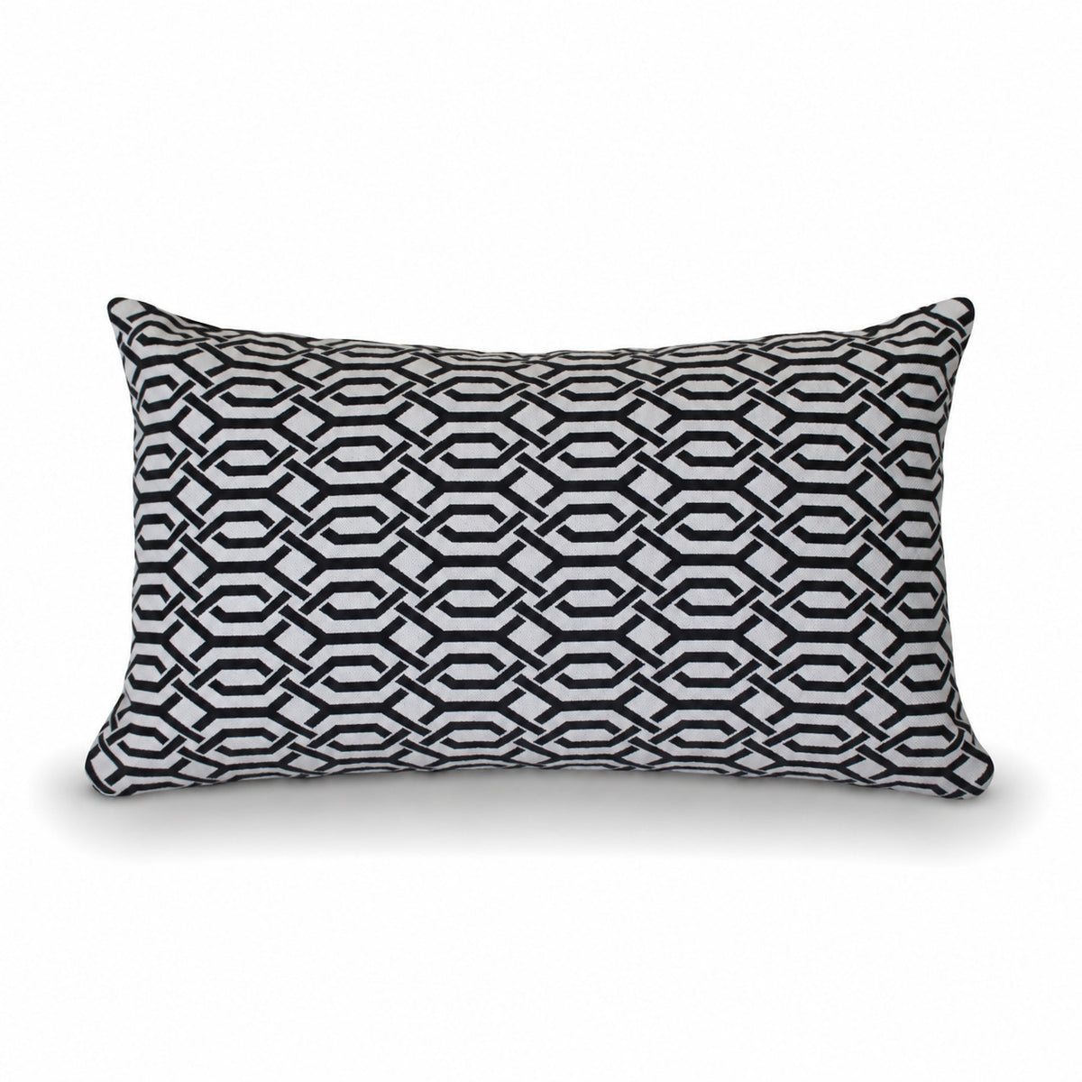 Rectangular Pillow Cover 12" x 20" - Interlace Domino 955 / Velvet - Chester 19
