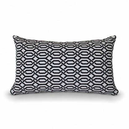Rectangular Pillow Cover 12" x 20" - Interlace Domino 955 / Velvet - Chester 19