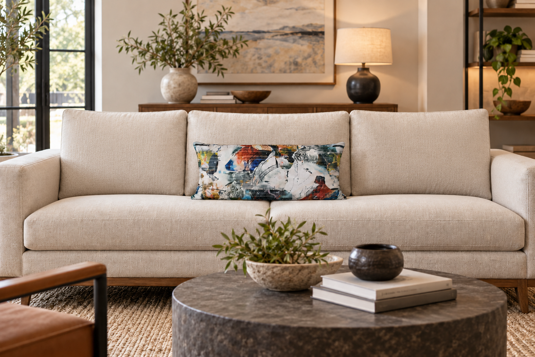 Rectangular Pillow Cover 15" x 30" - Ink Jet - Multi Splash