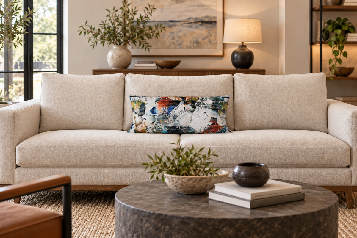 Rectangular Pillow Cover 15" x 30" - Ink Jet - Multi Splash