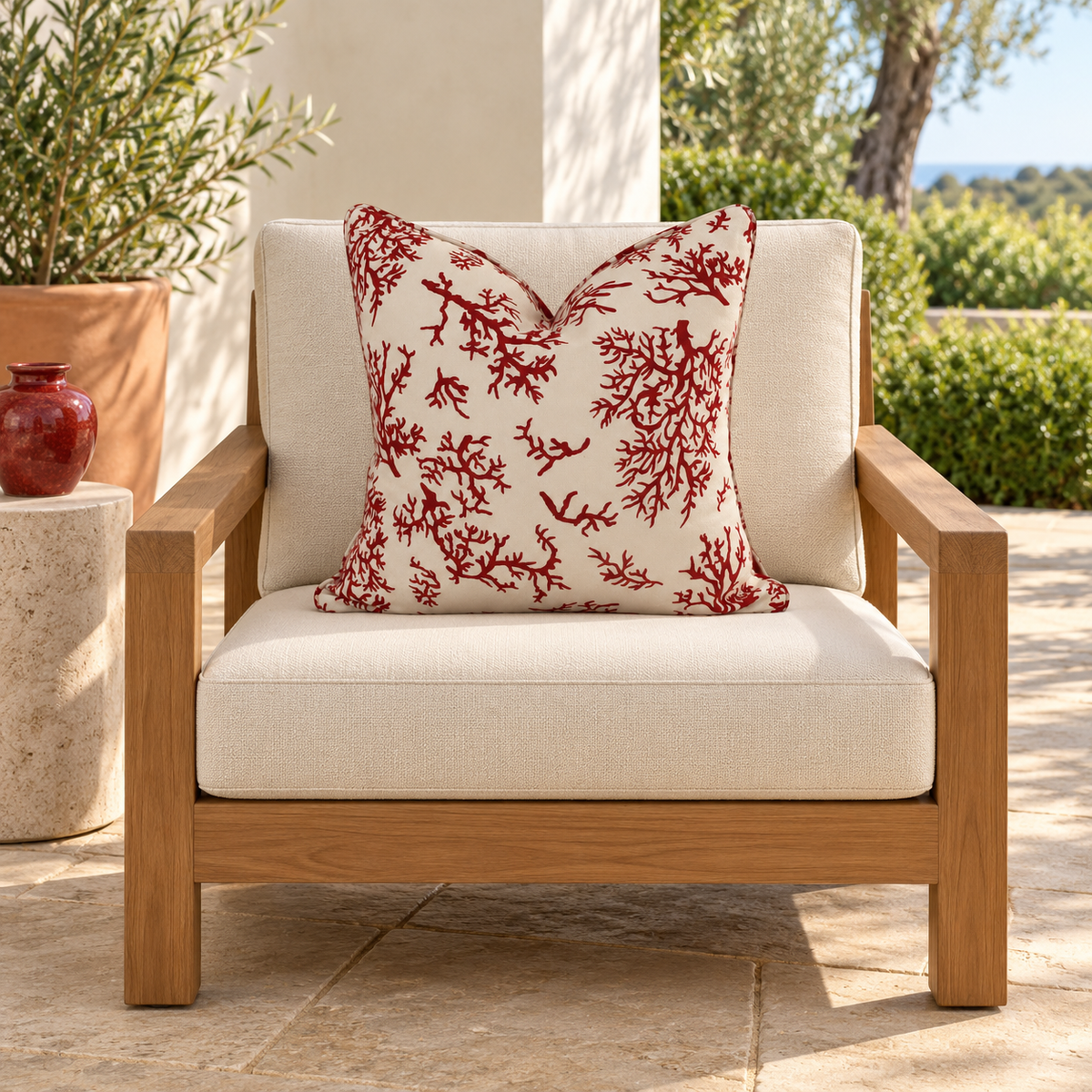 Outdoor Pillow Cover 20" x 20" - Corales 