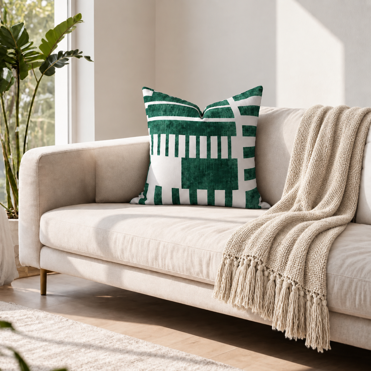 Square Pillow Cover 20" x 20" - Helena 04 / Fonda 101