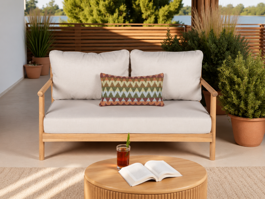 Outdoor Pillow Cover 12" x 24" - Le Solei - Olas 03