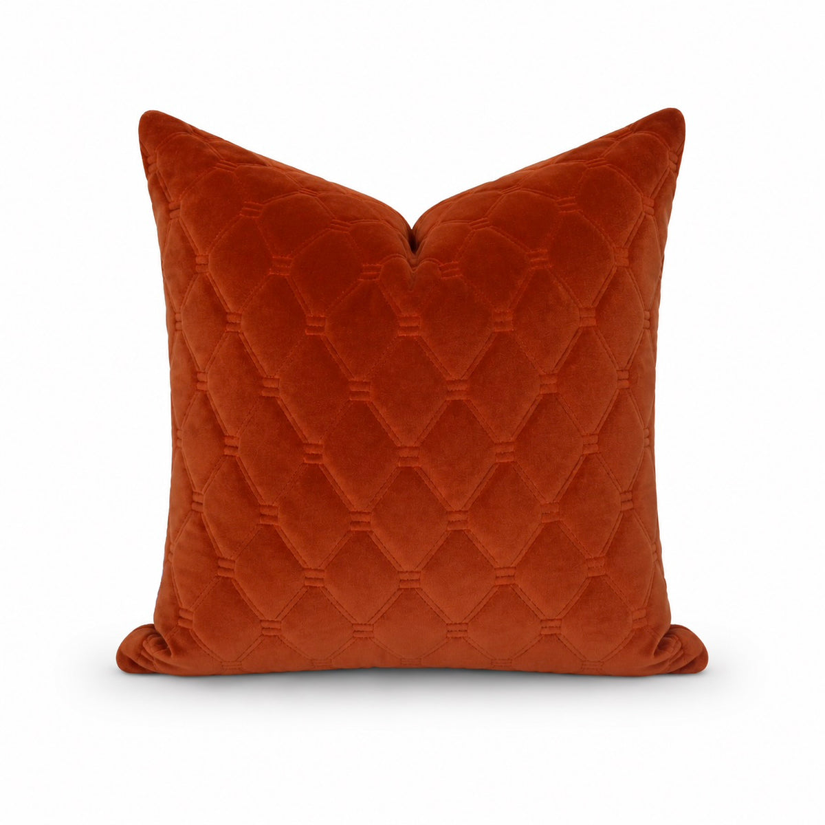 Square Pillow Cover 20" x 20" - Quilvet Tia - Cognac 21