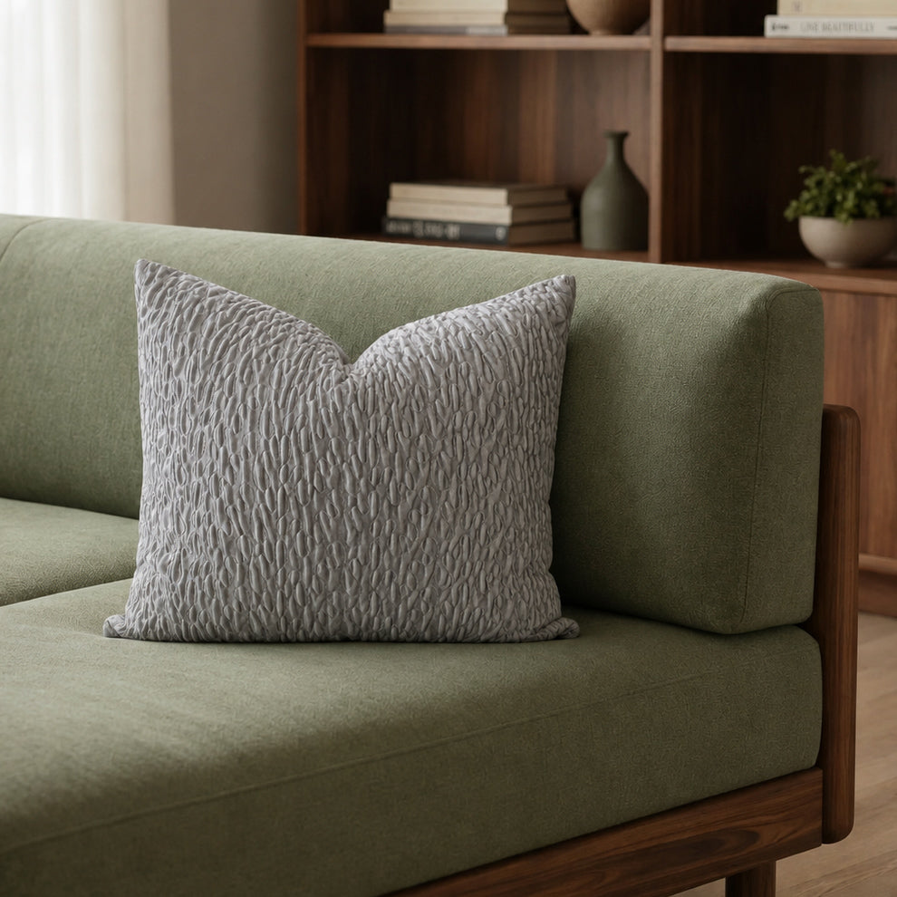 Square Pillow Cover 20" x 20" - Flou G078/03 / Valleta Pumice