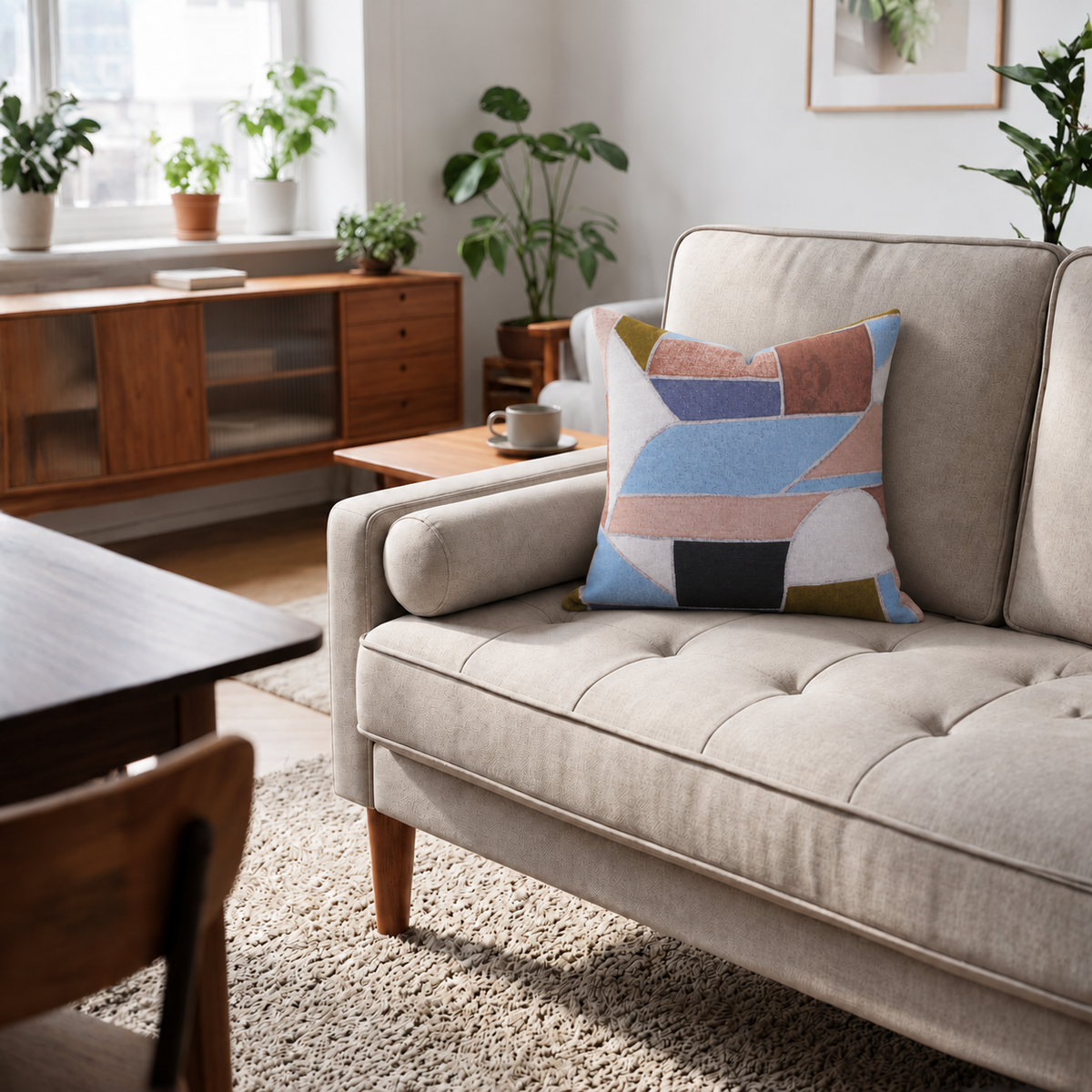 Square Pillow Cover 16" x 16" - Matisse Tempera / Jimmy 09