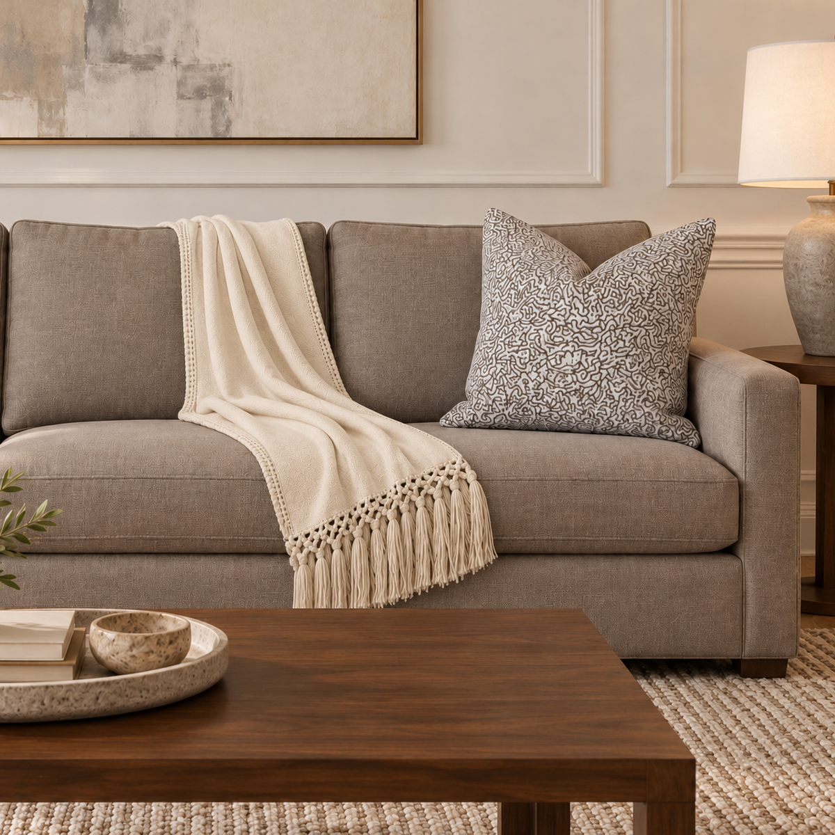 Square Pillow Cover 22" x 22" - Nacar 280 C-1 / Bolzano S10108