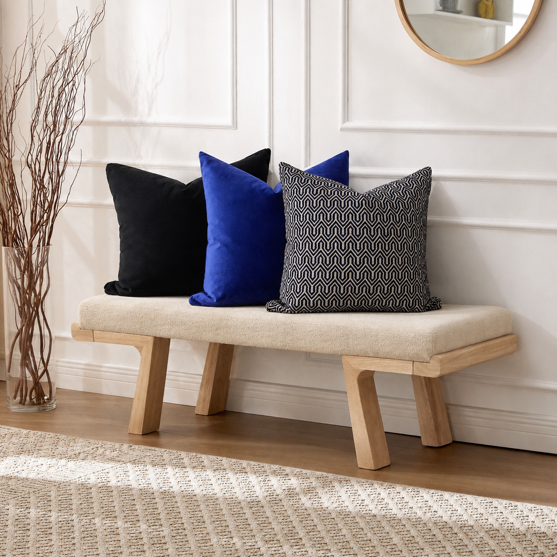 Square Pillow Cover 20" x 20" - Roof Negro 740-009-140