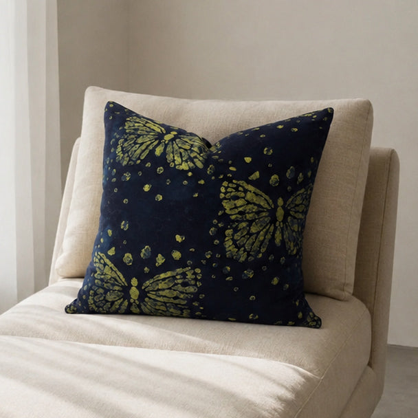 Square Pillow Cover 20" x 20" - Les Messagers FCL 7042-01 / Baron - Caviar 07