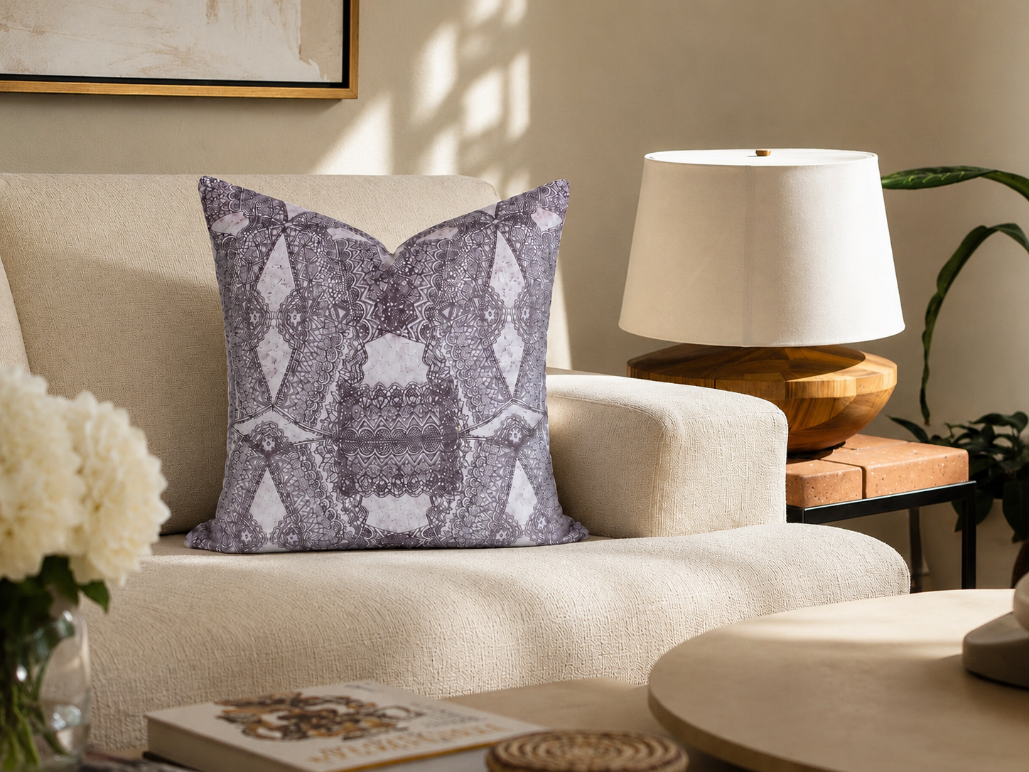 Square Pillow Cover 20" x 20" - Patricia / Jimmy 09