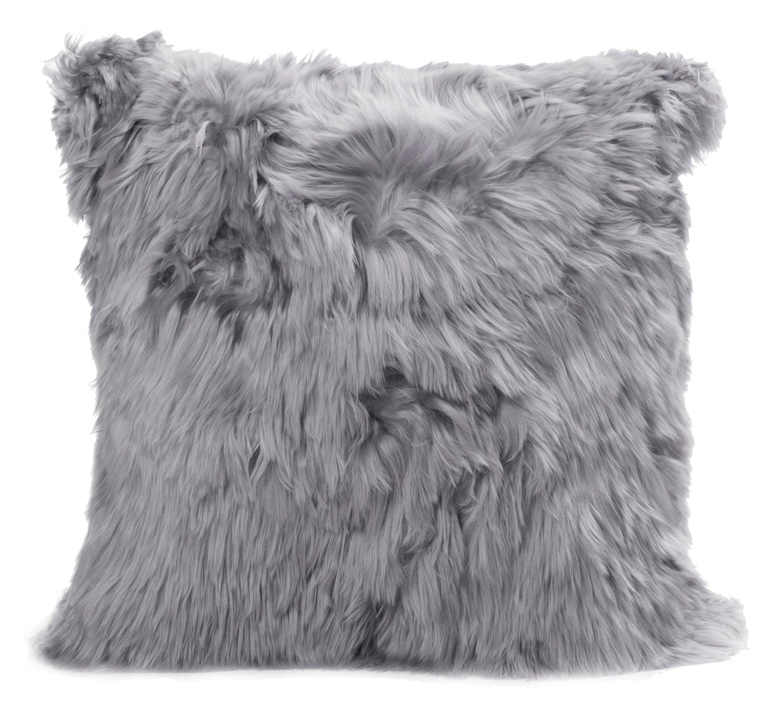 Alpaca Cushion 22"x22" - Cool Grey