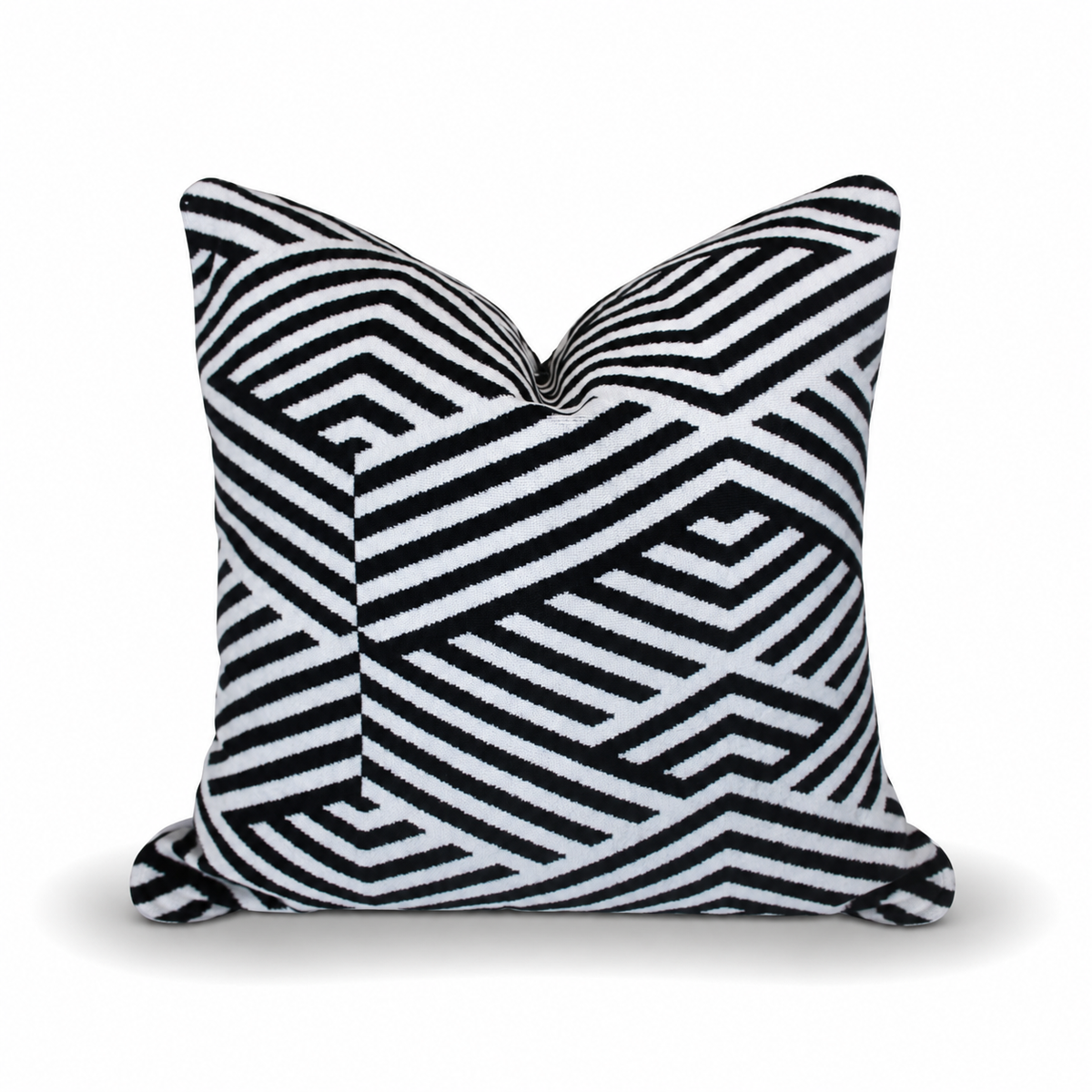 Square Pillow Cover 18" x 18" - Hoffman Velvet 72992 - Onyx