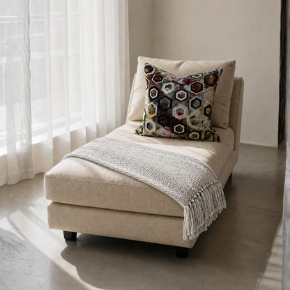 Square Pillow Cover 20" x 20" - Chandigarh - Sukhna FDG 2830-01 / Valleta Aluminum
