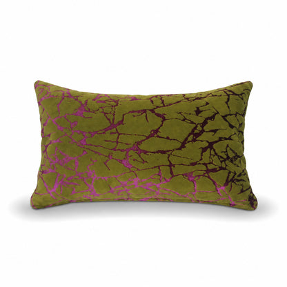 Rectangular Pillow Cover 12" x 20" - Decorum - Politeness col. Moss 01