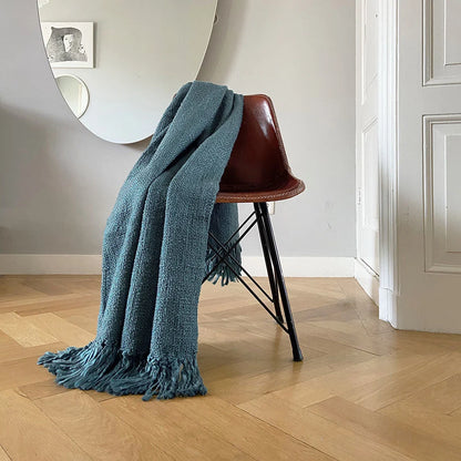 Throw - Dark lead blue solid