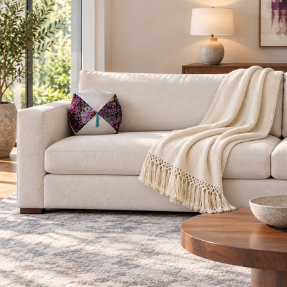 Ojami Pillow Cover 12" - Boratti - Mattiazzo FDG2185-02 / Valleta - Silt