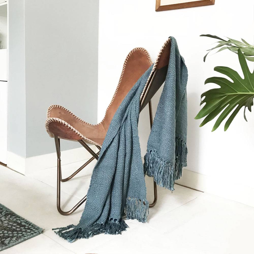 Throw - Lead blue solid