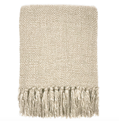Throw - Ivory white solid