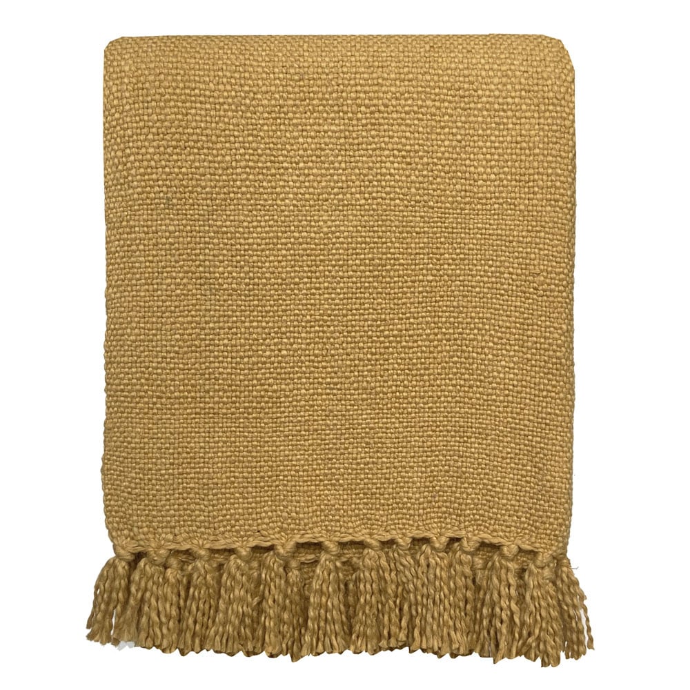 Throw - Jasper yellow cotton