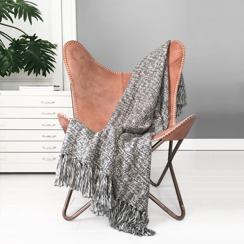 Throw - Marble grey